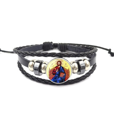 Christian Leather Bracelet