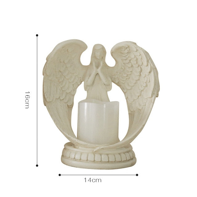 Resin Angel Electronic Candle Holder