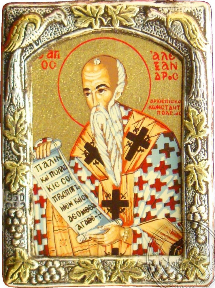 Saint Alexander - Silver Gold Icon - GKN_1S132B