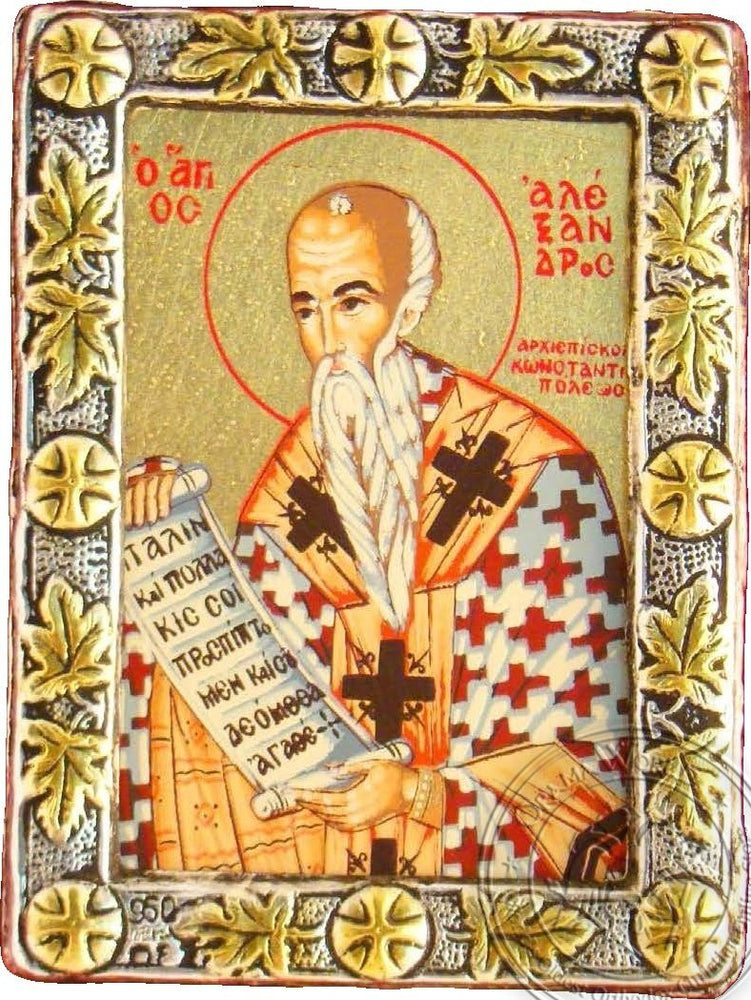 Saint Alexander - Silver Gold Icon - GKN_1S132O