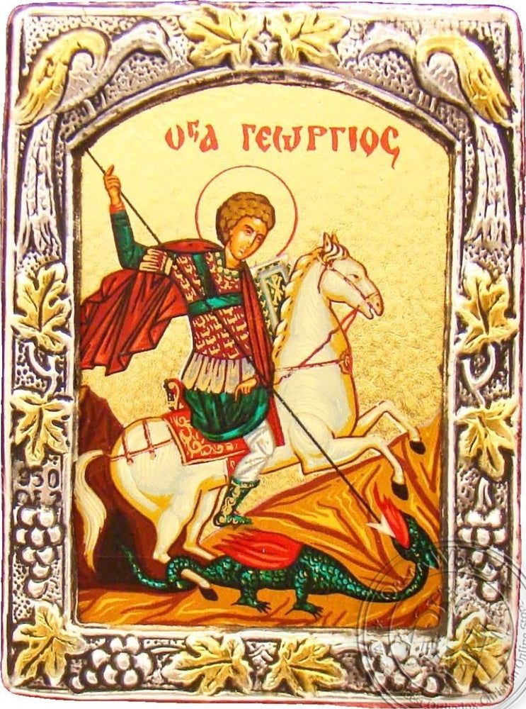 Saint George - Silver Gold Icon - GKN_1S127B