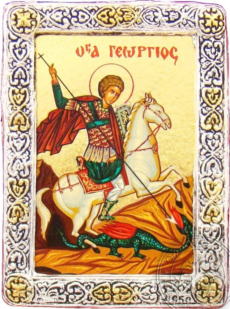 Saint George - Silver Gold Icon - GKN_1S127R