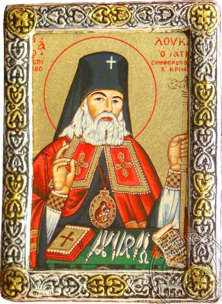 Saint Luke of Crimea - Silver Gold Icon - GKN_1S137R