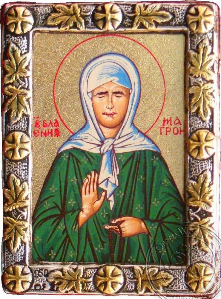 Saint Matrona - Silver Gold Icon - GKN_1S135O