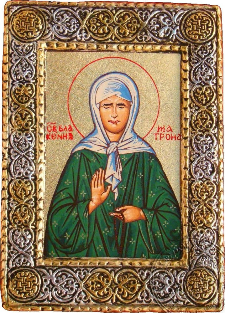 Saint matrona - silver gold icon - gkn_2s135r