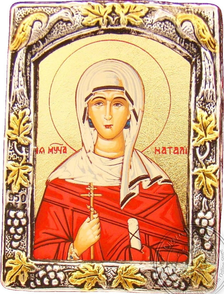 Saint Natalia - Silver Gold Icon - GKN_1S100B