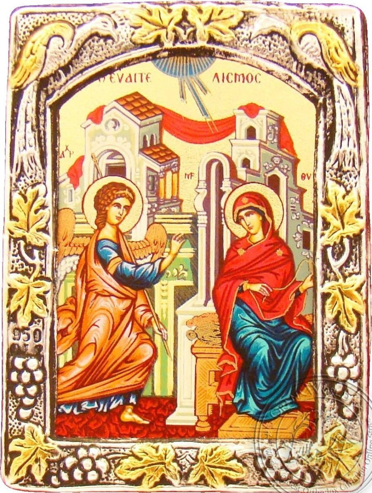 The Annunciation - Silver Gold Icon - GKN_1S108B
