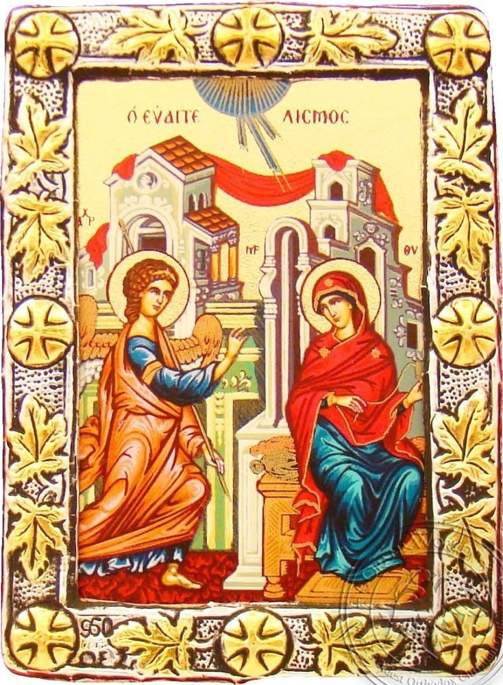 The Annunciation - Silver Gold Icon - GKN_1S108O