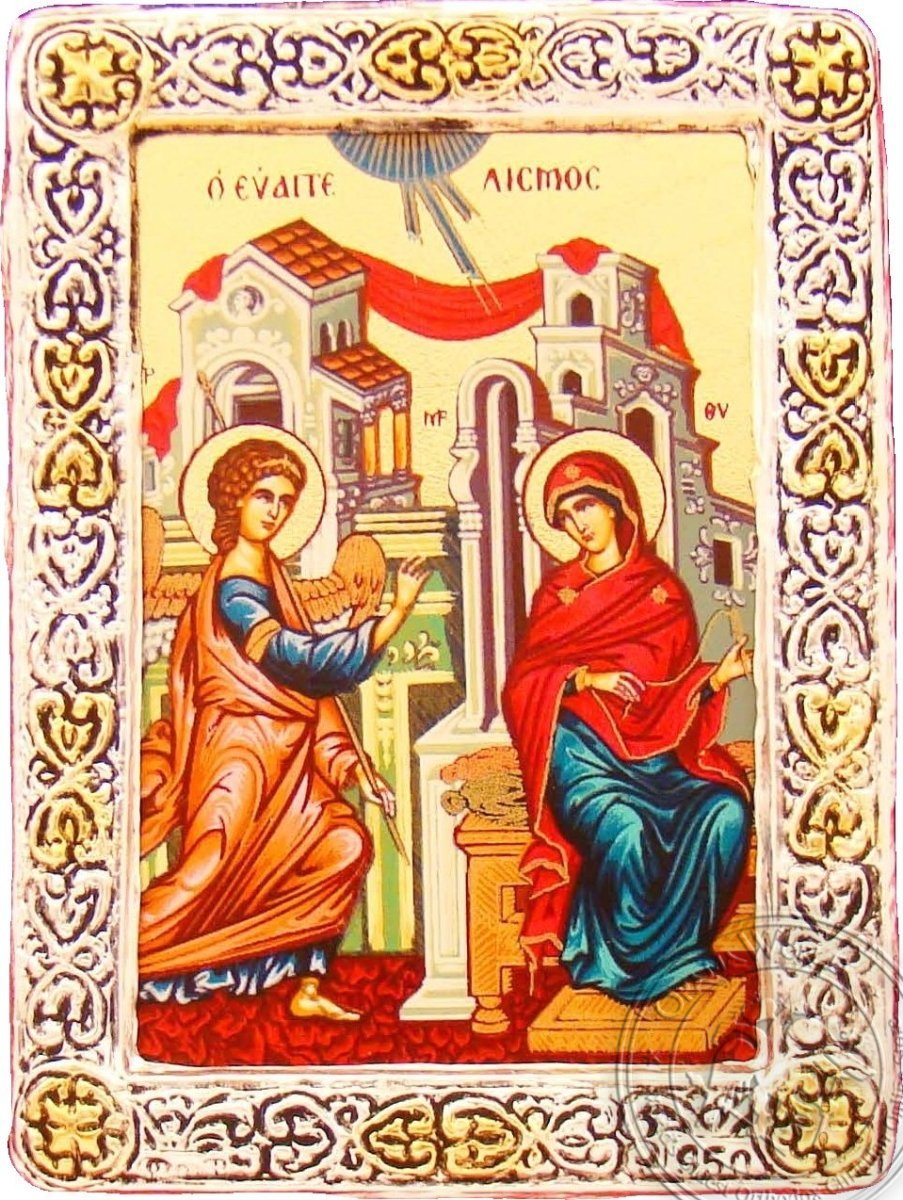 The Annunciation - Silver Gold Icon - GKN_1S108R