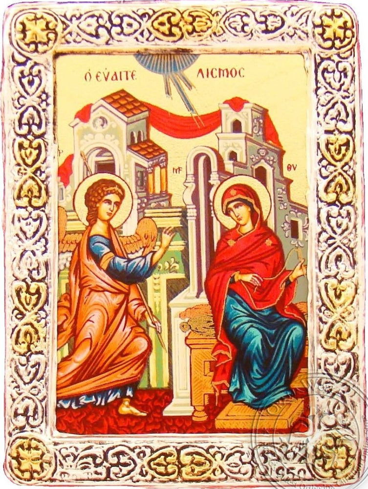 The Annunciation - Silver Gold Icon - GKN_1S108R