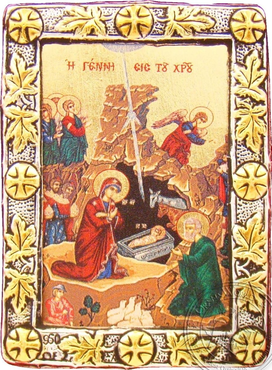 The Nativity - Silver Gold Icon - GKN_1S109O