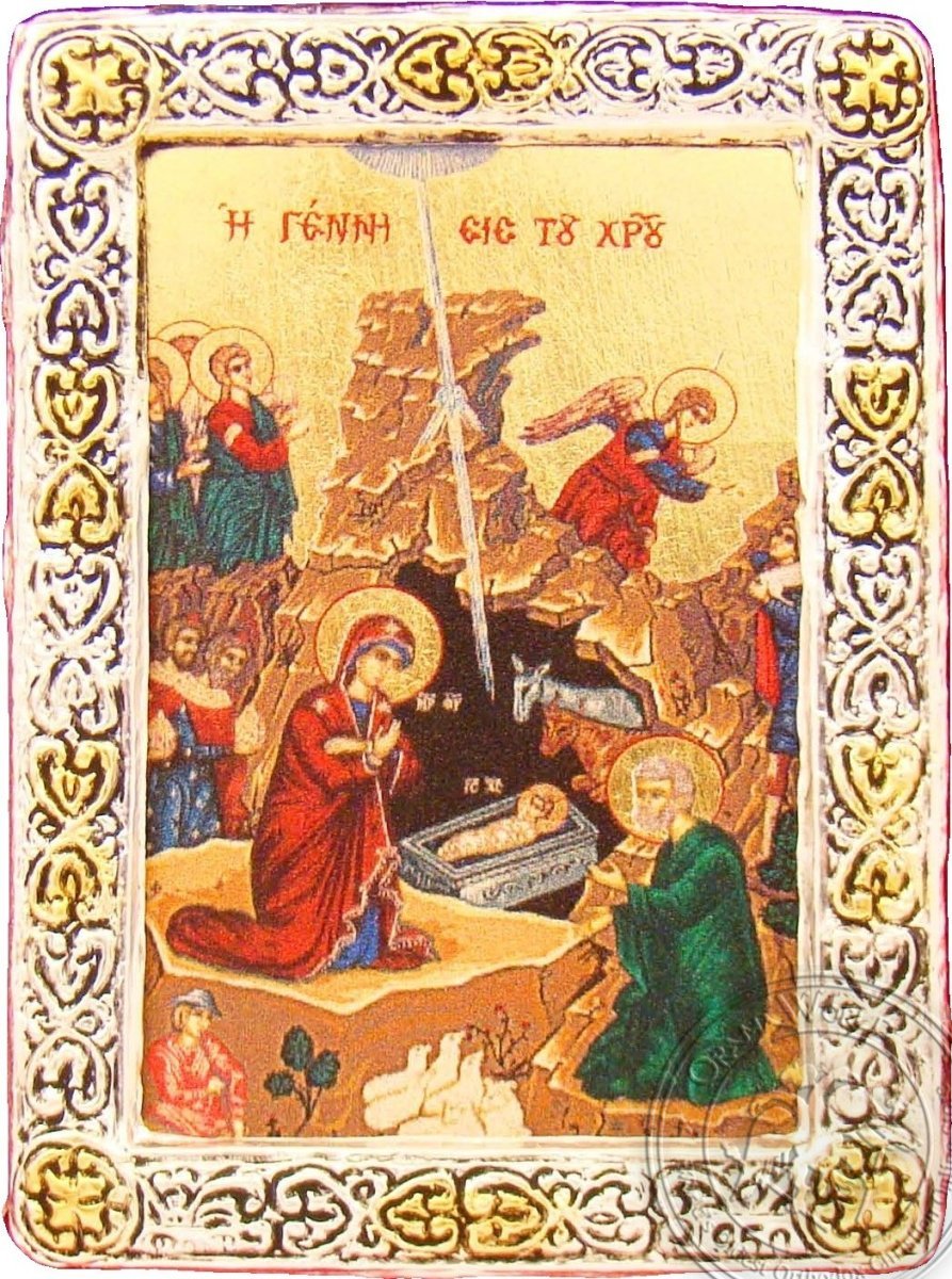 The Nativity - Silver Gold Icon - GKN_1S109R