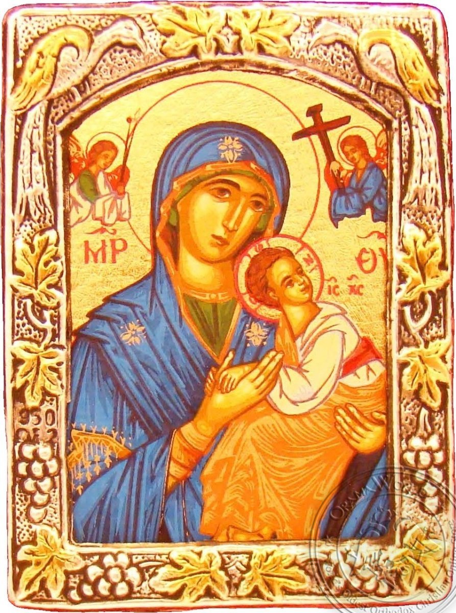 Virgin Mary Unspoiled - Silver Gold Icon - GKN_1S12B