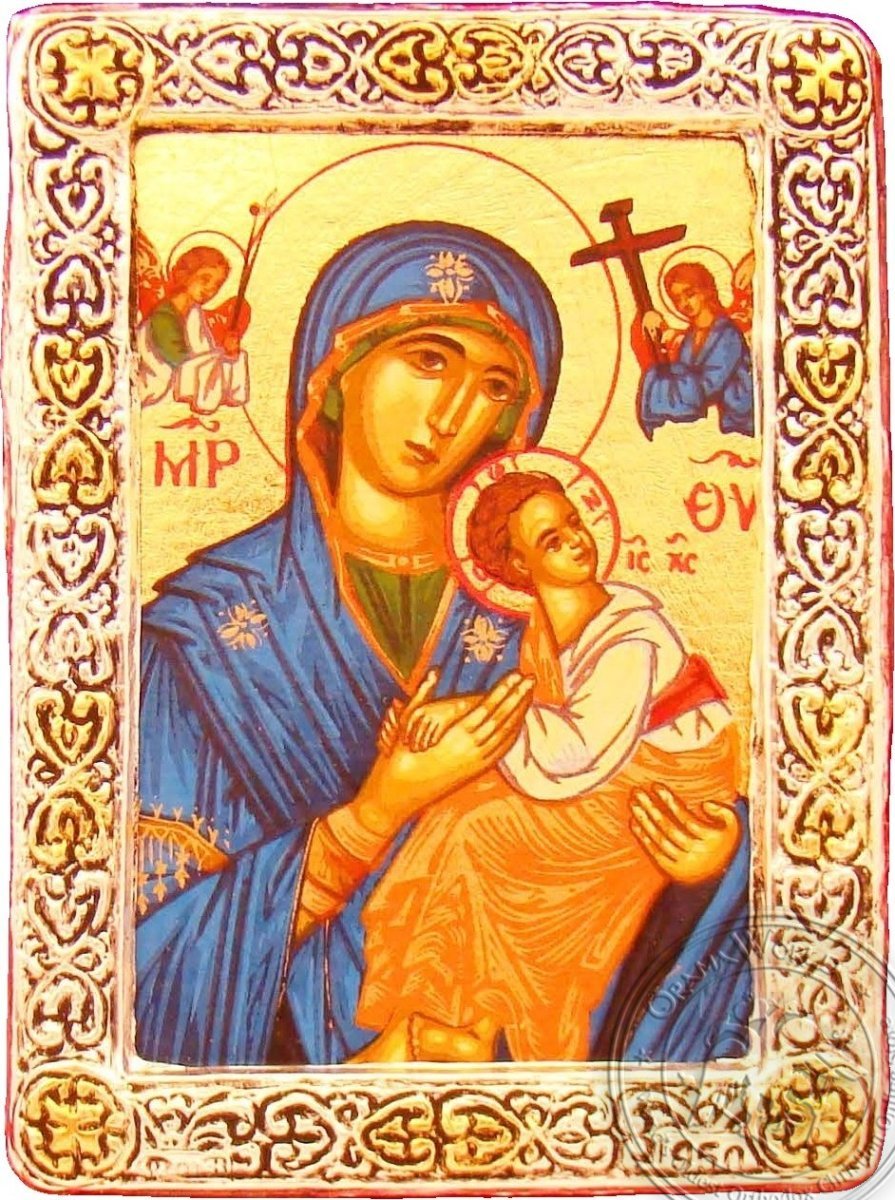 Virgin Mary Unspoiled - Silver Gold Icon - GKN_1S12R