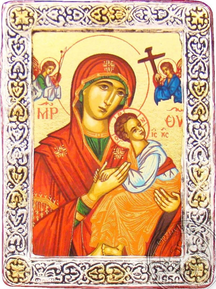 Virgin Mary Unspoiled - Silver Gold Icon - GKN_1S13R