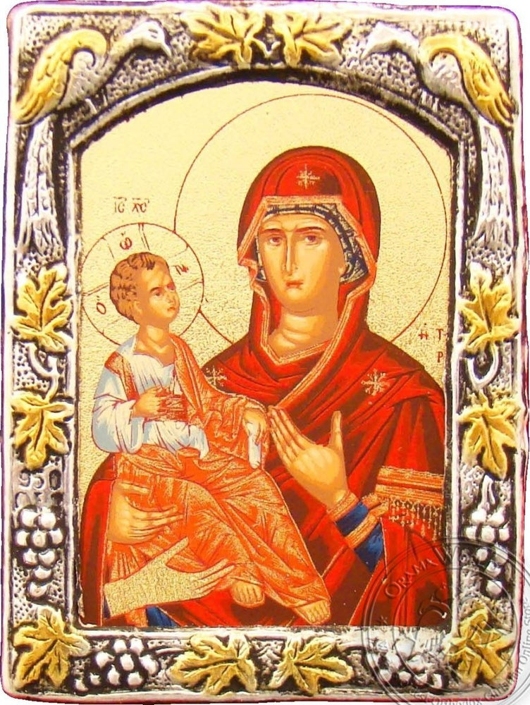 Virgin Mary With Three Hands - Silver Gold Icon - GKN_1S04B