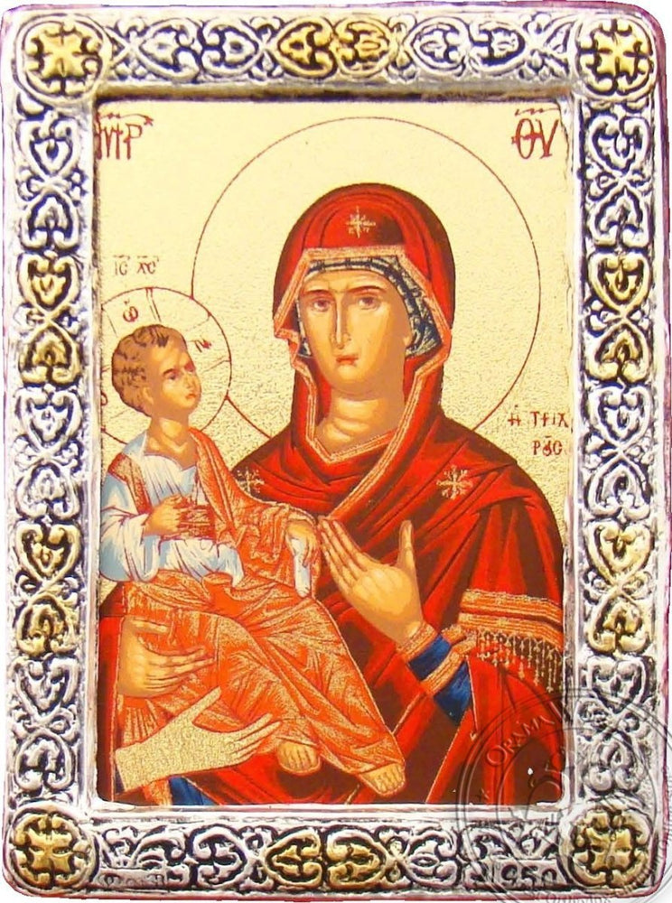 Virgin Mary With Three Hands - Silver Gold Icon - GKN_1S04R