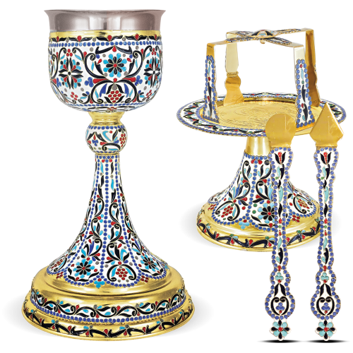 Enamel Chalice Set - 600ml (Mount Athos)