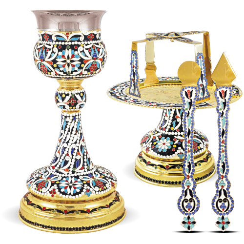 Enamel Byzantine Chalice Set - 500ml
