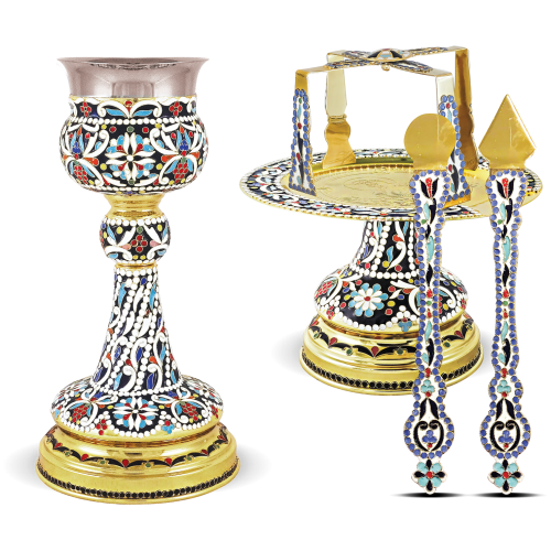 Enamel Byzantine Chalice Set - 250ml