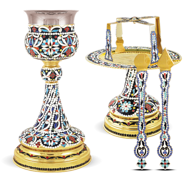 Enamel Byzantine Chalice Set - 350ml