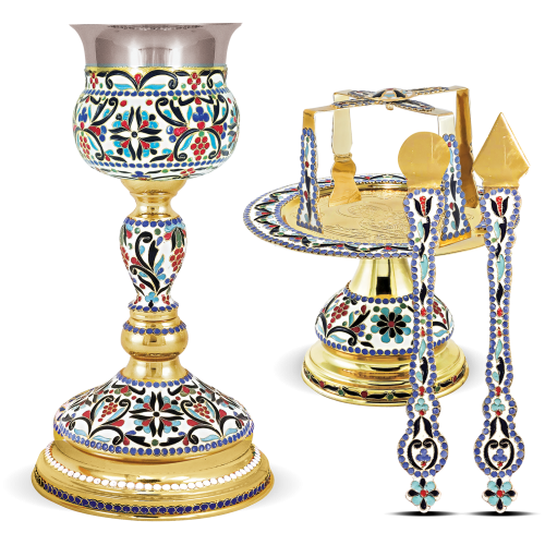 Enamel Byzantine Chalice Set - 500ml
