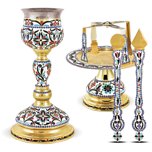 Enamel Byzantine Chalice Set - 350ml
