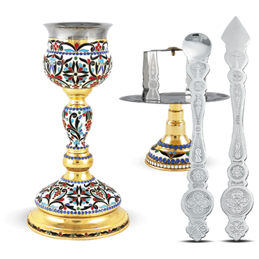 Enamel Byzantine Chalice Set -120ml
