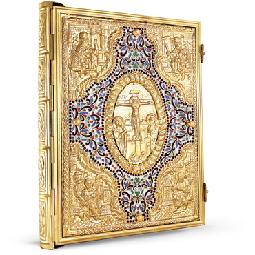 Orthodox Gospel Cover - Enamel, Gold Plated