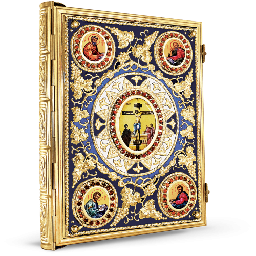 Orthodox Gospel Cover - Enamel, Gold Plated