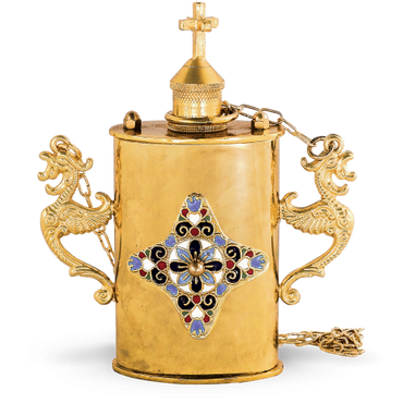 Anointing Holy Oil Bottle With Orthodox Enamel Gold plated, Anointing Oil  Bottles, Orthodox Family www. Online Christian Art Store. Greek  Orthodox Incense, Holy Icons, Church Supplies