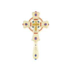Blessing Cross with Enamel and Original stone
