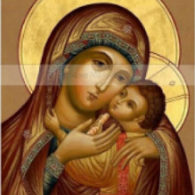 Handmade Oil Painting of Virgin Mary Icon