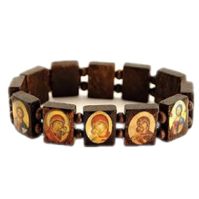 Wooden Holy Icon Bracelet from Jerusalem