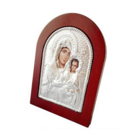 Silver and wooden frame Table And Wall Icon of Virgin Mary