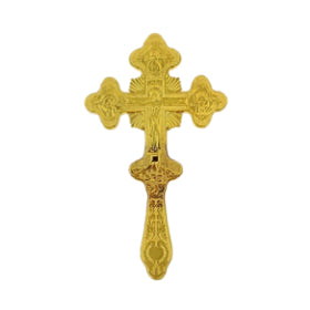 Byzantine Priest Blessing Cross plated Gold