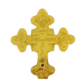 Byzantine Priest Blessing Cross plated Gold