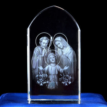 Crystal Carved with different Holy Images