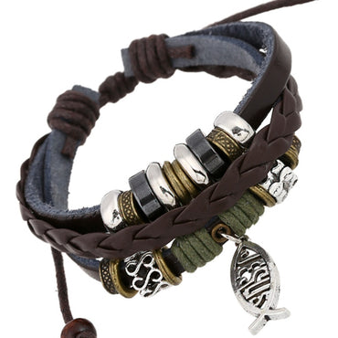 Multilayer Jesus Fish Bracelet