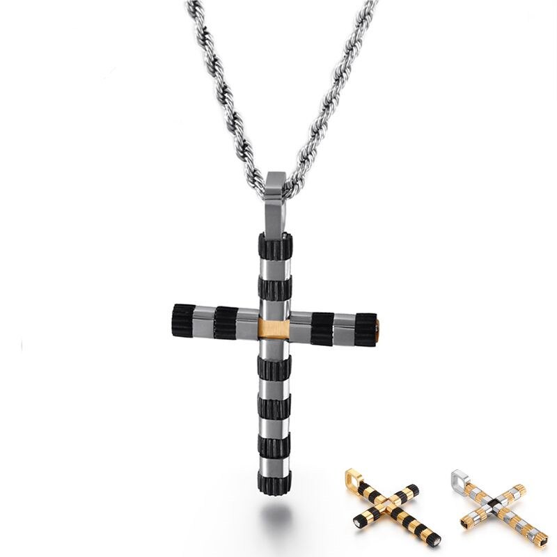 Stainless Steel Cross Pendant Necklace