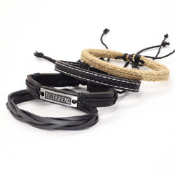 Vintage beads Bible leather bracelet