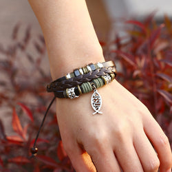 Multilayer Jesus Fish Bracelet
