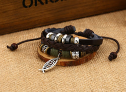 Multilayer Jesus Fish Bracelet