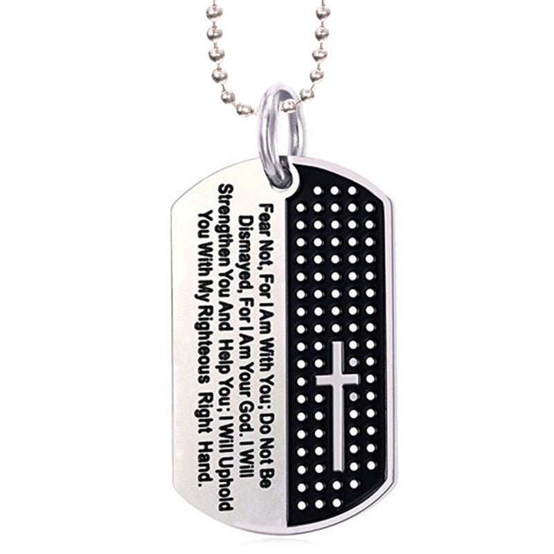 Stainless Steel Tag Cross Necklaces & Pendants