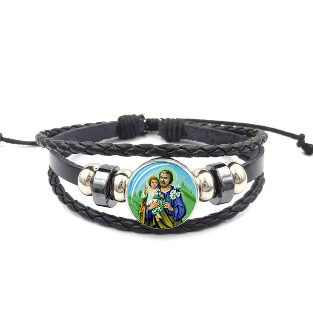 Christian Leather Bracelet