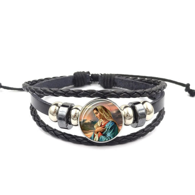 Christian Leather Bracelet