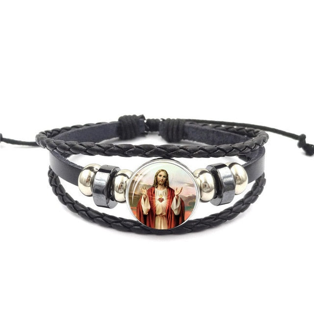 Christian Leather Bracelet