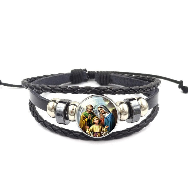 Christian Leather Bracelet