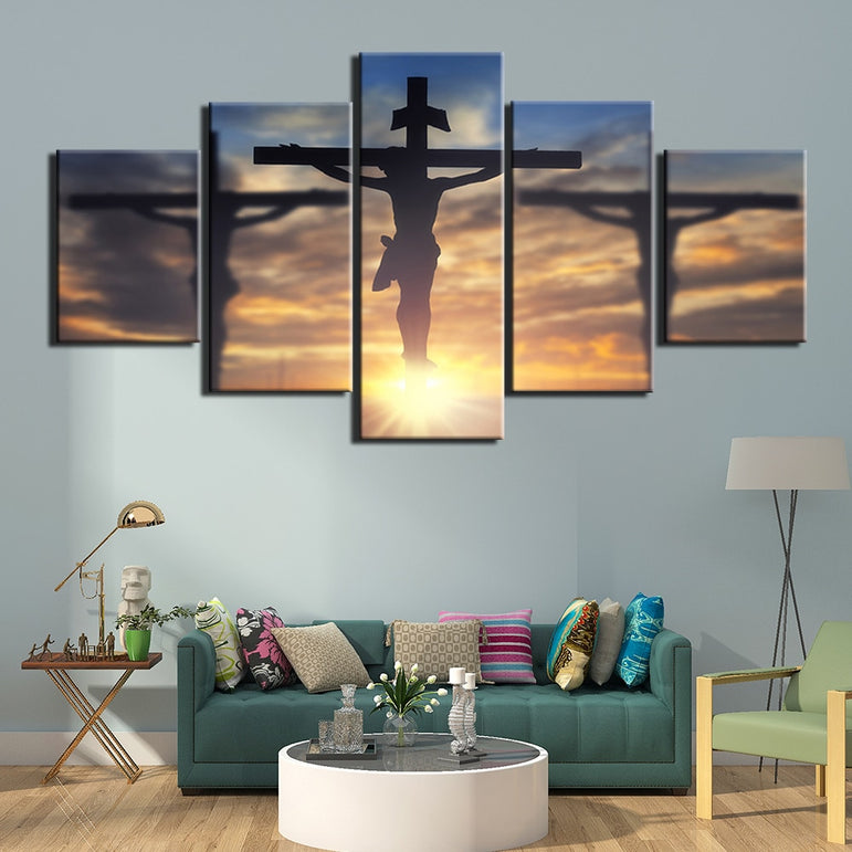 Canvas Crucifix Wall Painting