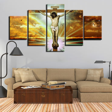Canvas Crucifix Wall Painting